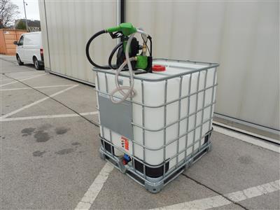 Palettentank 1000 Liter mit Dieselpumpe "Zipper ZI-DOP 600", - Fahrzeuge und Technik