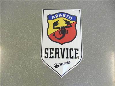 Werbeschild "Abarth Service", - Cars and vehicles