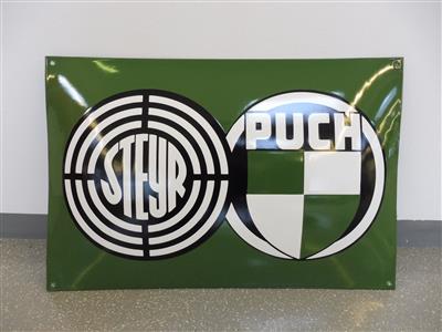 Werbeschild "Steyr Puch", - Macchine e apparecchi tecnici