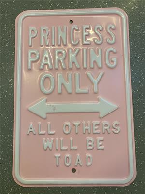 Metallschild "Princess Parking Only", - Fahrzeuge und Technik