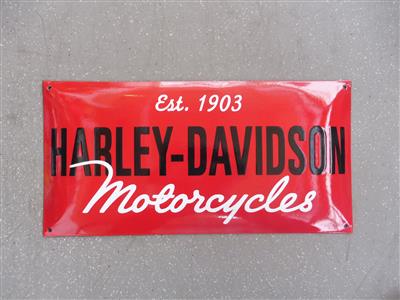 Werbeschild "Harley-Davidson", - Cars and vehicles