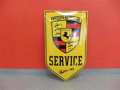 Werbeschild "Porsche Service", - Cars and vehicles