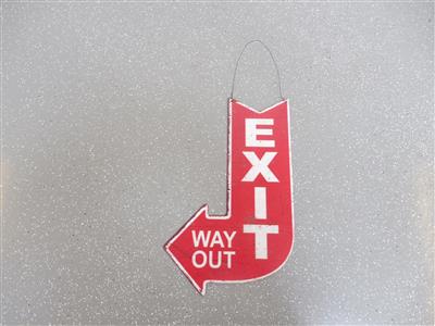Blechschild "Exit", - Fahrzeuge und Technik