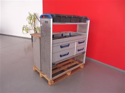 Sortimo Regalsystem und Werkbank mit Schrank, - Cars and vehicles