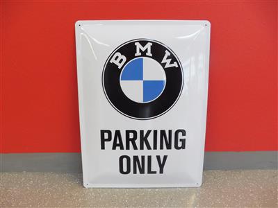 Werbeschild "BMW Parking Only", - Macchine e apparecchi tecnici