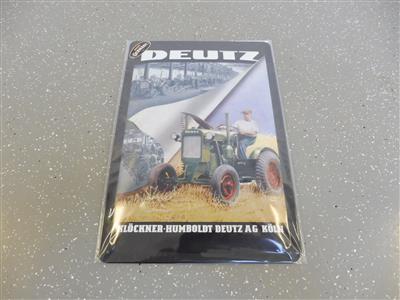 Werbeschild "Deutz", - Fahrzeuge und Technik