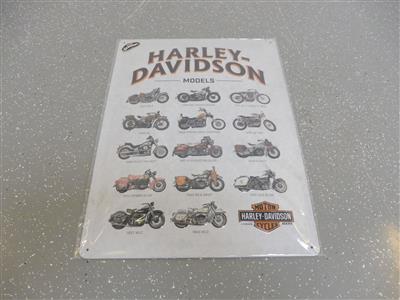 Werbeschild "Harley Davidson Models", - Macchine e apparecchi tecnici