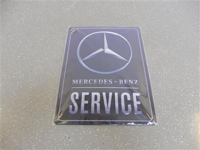 Werbeschild "Mercedes-Benz Service", - Cars and vehicles