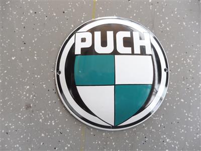 Werbeschild "Puch", - Fahrzeuge und Technik