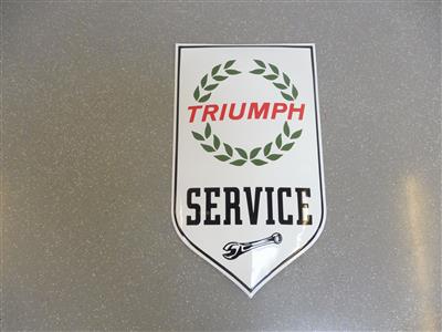 Werbeschild "Triumph Service", - Fahrzeuge und Technik