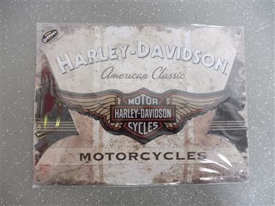Werbeschild "Harley Davidson American Classic", - Fahrzeuge und Technik