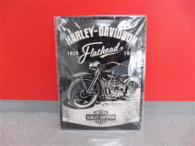 Werbeschild "Harley Davidson Flathead", - Cars and vehicles