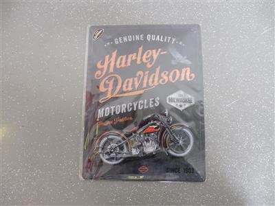 Werbeschild "Harley Davidson Motorcycles", - Cars and vehicles