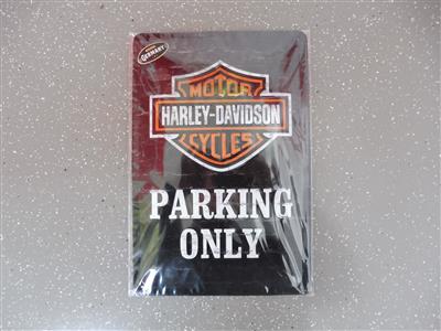 Werbeschild "Harley Davidson parking only", - Fahrzeuge und Technik