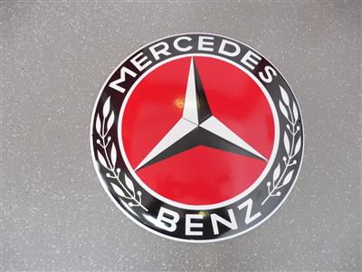 Werbeschild "Mercedes-Benz", - Motorová vozidla a technika