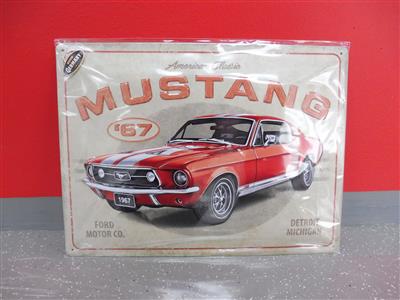 Werbeschild "Mustang", - Cars and vehicles