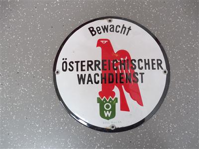 Werbeschild "Österreichischer Wachdienst", - Macchine e apparecchi tecnici