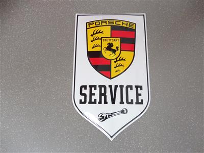 Werbeschild "Porsche Service", - Motorová vozidla a technika