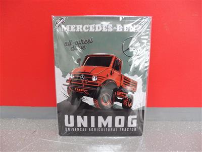 Werbeschild "Unimog", - Fahrzeuge und Technik