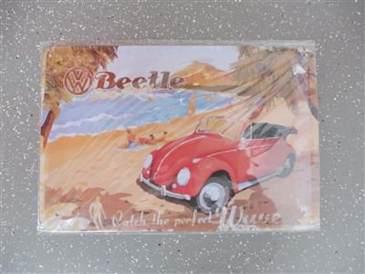 Werbeschild "VW Beetle" ca. 20 x 30 cm, - Macchine e apparecchi tecnici