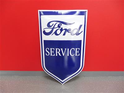 Werbeschild "Ford Service", - Fahrzeuge und Technik