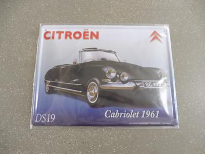 Werbeschild "Citroen Cabriolet 1961 DS19", - Cars and vehicles