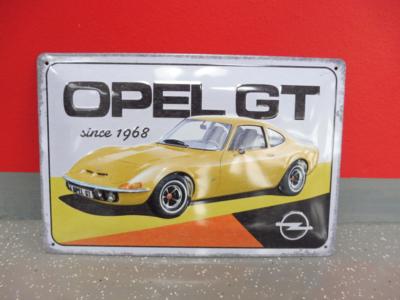Werbeschild "Opel GT", - Motorová vozidla a technika