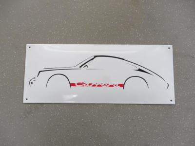 Werbeschild "Porsche Carrera", - Cars and vehicles