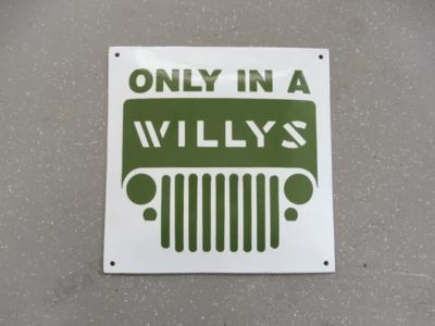 Werbeschild "Willys", - Macchine e apparecchi tecnici