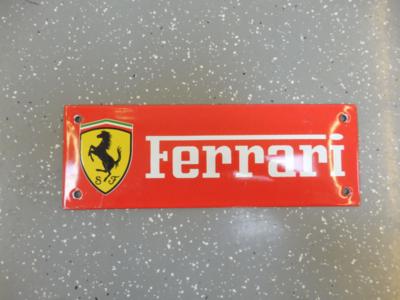 Werbeschild "Ferrari", - Macchine e apparecchi tecnici