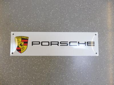 Werbeschild "Porsche", - Fahrzeuge und Technik