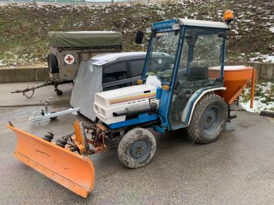 Kleintraktor "Mitsubishi Shakti MT180D" mit Schneeschild und Heckstreuer, - Macchine e apparecchi tecnici