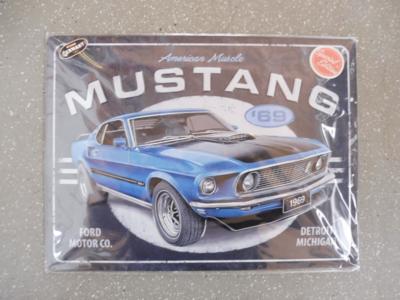 Werbeschild "Mustang 69", - Cars and vehicles