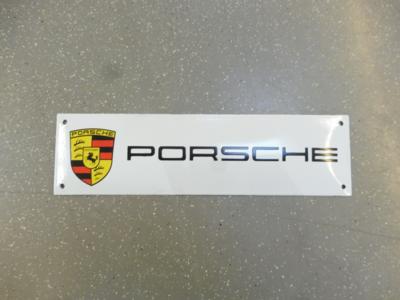 Werbeschild "Porsche", - Fahrzeuge und Technik