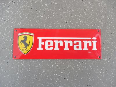 Werbeschild "Ferrari", - Motorová vozidla a technika