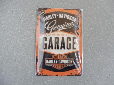 Werbeschild "Harley-Davidson Garage", - Fahrzeuge und Technik