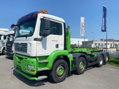 LKW "MAN TGA 35.463 FFNLC 8 x 2-4 (Euro 3)" mit Abrollkipper "Stummer", - Motorová vozidla a technika