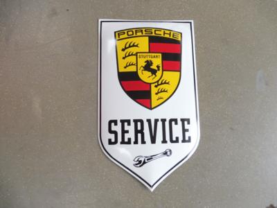 Werbeschild "Porsche Service", - Macchine e apparecchi tecnici