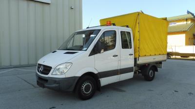 LKW "Mercedes-Benz Sprinter Doka Pritsche 311 CDI 3.5t/3665 mm" mit Spriegel und Plane, - Cars and vehicles