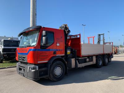 LKW "Renault D Wide DTI 8 320 Aut. (Euro 6)" mit Ladekran und Hubstapler, - Cars and vehicles