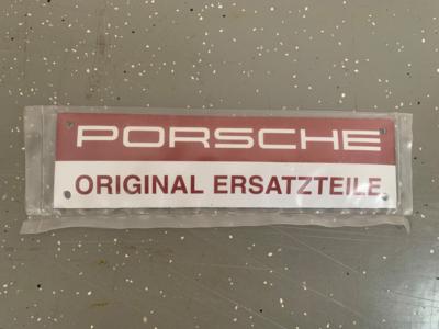 Werbeschild "Porsche Orignal Ersatzteile", - Motorová vozidla a technika