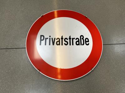 Verkehrsschild "Privatstraße", - Fahrzeuge und Technik