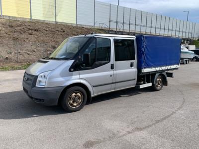 LKW "Ford Transit Doka Pritsche FT300M" mit Planenaufbau (Euro5), - Fahrzeuge und Technik