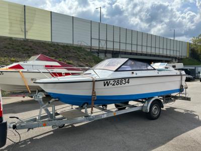 Motorboot "Maxi" BJ 1987 auf Bootsanhänger "B. Preuß 1204", - Fahrzeuge und Technik