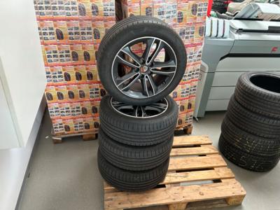 4 Sommerkompletträder 205/55R17 95V auf Alufelgen, - Motorová vozidla a technika