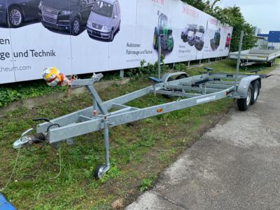 Bootsanhänger "Harbeck BT 3500" 2-achsig inkl. 4 Stützen und Deichselschloss, - Fahrzeuge und Technik