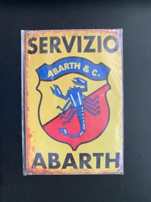 Metallschild "Servicio Abarth", - Fahrzeuge und Technik