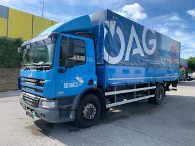 LKW "DAF FA CF75 (Euro5)" mit Pritschenaufbau, Plane und Ladebordwand "Palfinger MBB 2000K", - Macchine e apparecchi tecnici