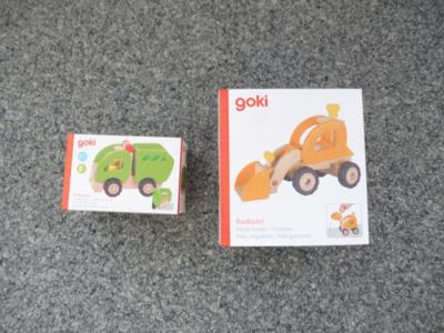 Holz-Spielzeugautos "Goki", - Spielwaren & Bücher