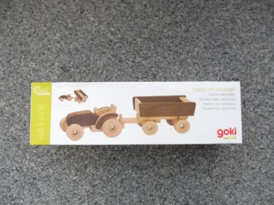 Holzspielzeug Traktor mit Anhänger "Goki", - Hračky a knihy